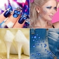 thumbnail image 4 of Jollin Pegamento Fix Crystal Flatback Rhinestones Cristal Diamantes Gemas para Nail Art Crafts Decoraciones Ropa Zapatos (ss20 1440pcs Zafiro), 4 of 5