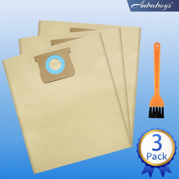 3 Pack DXVA19-4102 Shop Vac Bags Replacement Filter Bags Compatible With DEWALT 12-16 Gallon Wet/Dry Vacuum DXV12P DXV14P DXV16P DXV16PA DXV16S