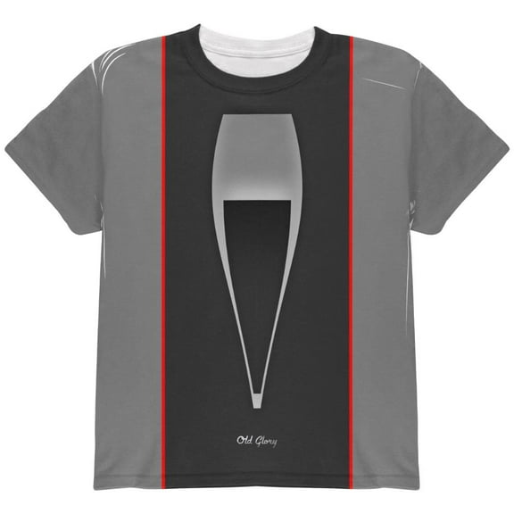 Halloween Classic Muscle Car Silver Costume All Over Youth T Shirt Silver YSM