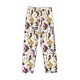 thumbnail image 4 of Kdxio Tulips Flowers Print Men's Sleep Pajama Pant Lounge Pants with Pockets, 4 of 8