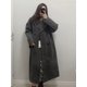 thumbnail image 4 of HH TRAF Abrigos de invierno de moda para mujer, lisos, cuello vuelto, mangas largas, bolsillos, doble botonadura, elegante abrigo suelto para mujer, 4 of 5