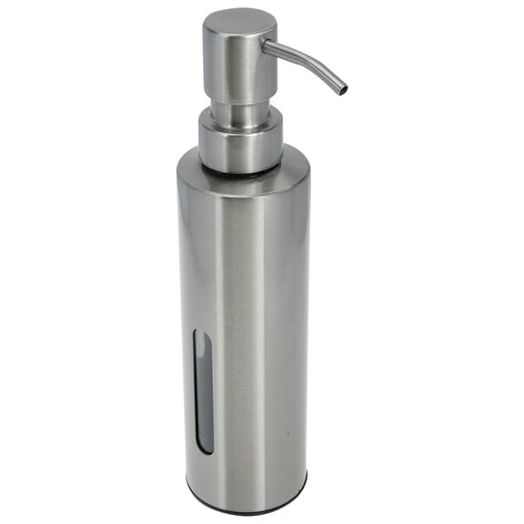 BALAHAPY Simple Decorative Soap Dispenser Stainless Steel Silver 1Set 8.1x2in