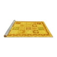 thumbnail image 2 of Ahgly Company Machine Washable Indoor Rectangle Abstract Yellow Modern Area Rugs, 2' x 3', 2 of 4