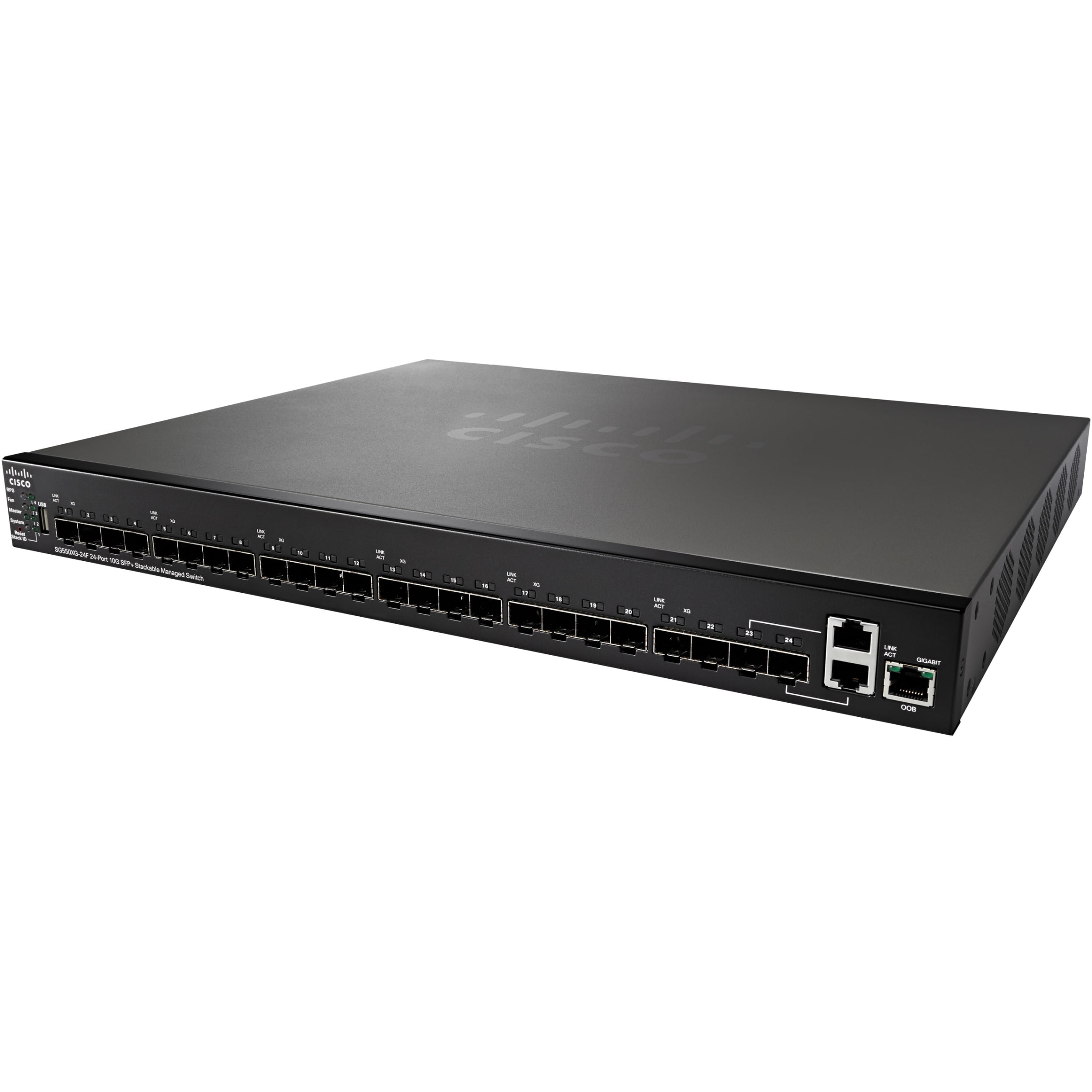 Cisco SG550XG-24F 24-Port 10G SFP+ Stackable Managed Switch Manageable Stack Port 24 x Expansion Slots 10GBase-X 24 x... by Cisco