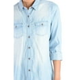 thumbnail image 4 of American Bazi Women's Short Denim Shirt Dress RSD337 - LTB - XL, 4 of 4