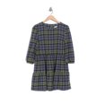 thumbnail image 3 of ABOUND Women's 3/4 Sleeve Cotton Tiered Skirt Plaid Mini Dress Green S, NWT, 3 of 5
