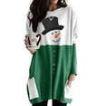thumbnail image 2 of Musuos Women Christmas Tunic Long Sleeve Letter /Snowman /Deer Print Shirt Top Blouse Pullover, 2 of 9