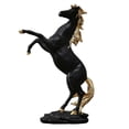 thumbnail image 1 of yuksok Statue de Cheval Européen Figurine Modèle d'Œuvre d'Art Simulation Animal de Collection Résine Noir, 1 of 9