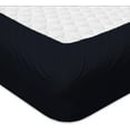 thumbnail image 3 of BedDecor - All Weather RV Camper Sheet Set (Navy Blue/Short Queen/Drop Length-12") | 600 Thread Count Egyptian cotton | 1 Piece Fitted Sheet 1 Piece Flat Sheet & 2 Piece Pillow Cover, 3 of 3