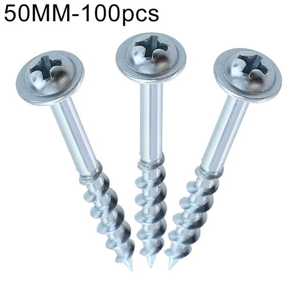 100Pcs ST4 32/38/50/63mm Self-tapping Screws for Pocket Hole Jig Woodworking