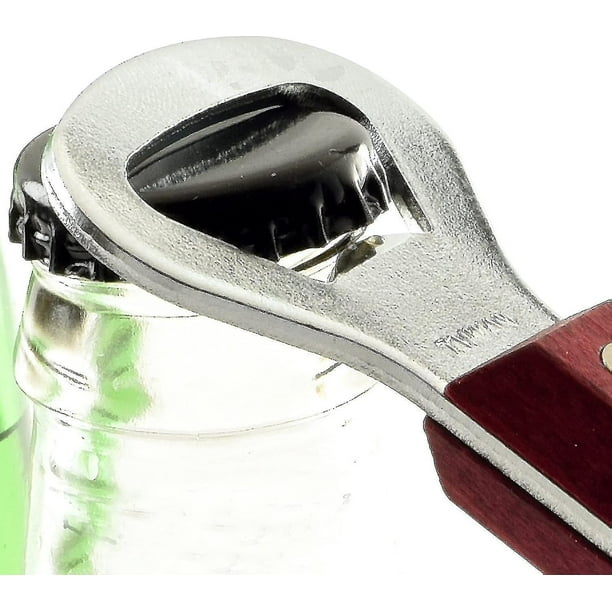 Abrebotellas con sacabocados Menos abrebotellas de cerveza de acero Abrebotellas con sacabocados para latas de botellas (2, )