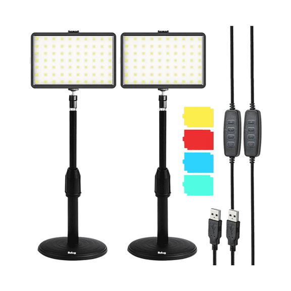 "Kit De Luz Led Usb Regulable Para Foto, Video, 2 Piezas Belug, Negro"