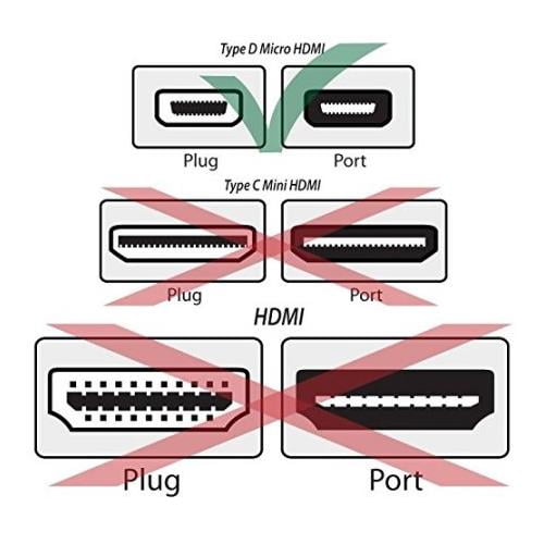 SHAPE High-Speed Micro-HDMI to Mini-HDMI Cable (60) HDMI-A7S-4