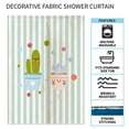 thumbnail image 4 of Cloth partition kitchen half curtain household bathroom curtain Simple green plant door curtain, 4 of 6