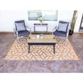 thumbnail image 5 of Reversible Mats 9 x 6 Foot Outdoor Polypropylene Pattern Patio Rug, Mango/White, 5 of 6