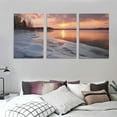 thumbnail image 3 of Nawypu  Canvas Wall Art Prints Scenic winter landscape lake sunset at evening time Finland Stretched & Framed Large Size Painting Poster Artwork Home Ready to Hang 12''x16''X3 Panels, 3 of 4
