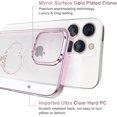 thumbnail image 5 of Étui Transparente Plaquée Cœur d'Amour Mignon Compatible avec Iphone 14 Pro Max/14 Pro, Étui Rigide Antichoc, 5 of 5