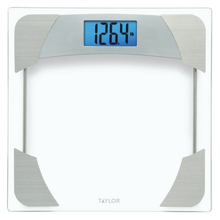 Taylor Digital Glass Bathroom Scale Stainless Steel Accents