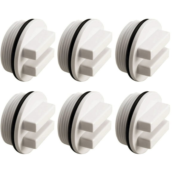 iFJF 6Pcs 1.5" Threaded Pool Spa Return Winterizing Plug Filter Drain Plug SP1022C with O-Ring for Pool Filter Drain