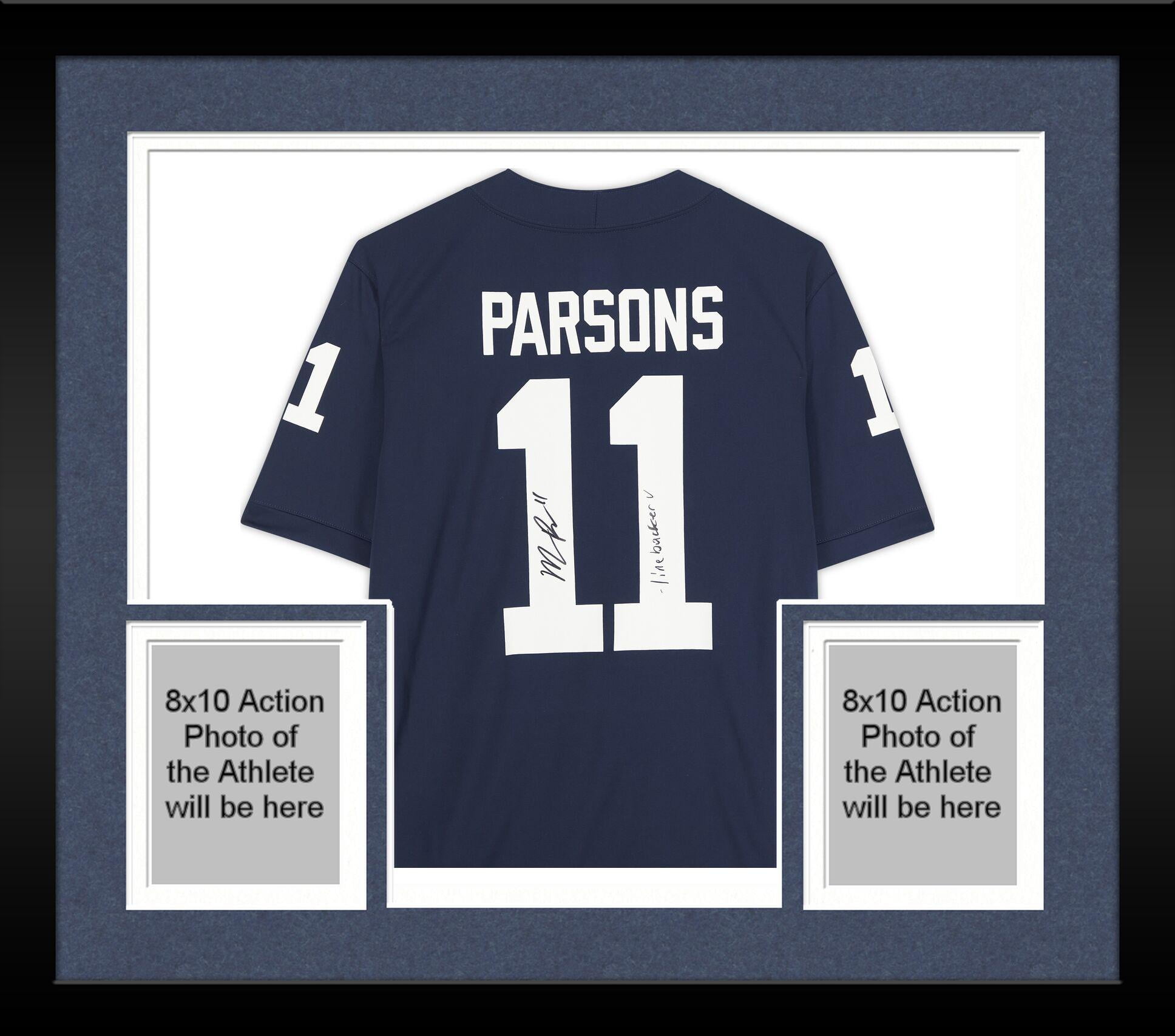 Micah Parsons Navy Penn State Nittany Lions Autographed Nike Game Jersey  with Linebacker U Inscription