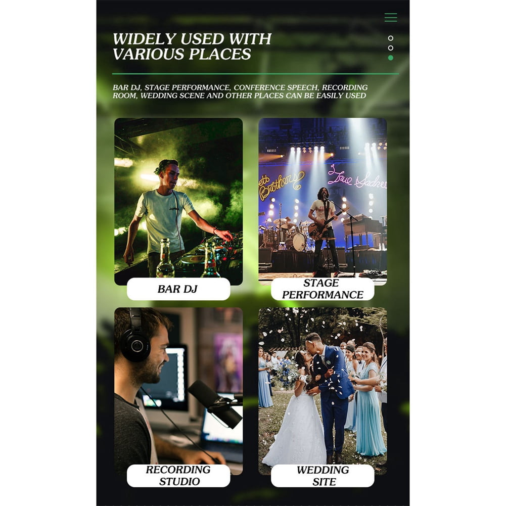 Professional Audio Mixer 6 Channel Built-in 99DSP 7-Segment Balanced Effect Bluetooth Support Recording Mixer US Plug