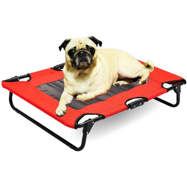 Walnest Elevated Dog Bed Pet Cot Foldable Mesh With Steel Frame Rest Bed For Dogs Cats Pets Walmart Com Walmart Com