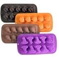 thumbnail image 2 of Halloween Candy Molds 4 Pcs Chocolate Molds Silicone with Ghost Pumpkin Bat & Witch Hat, 2 of 7