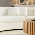 thumbnail image 5 of Kevinplus 6 Seat Oversized Curved Sectional Sofa, Mid-century Style Couch with 5 Pillows, Beige Boucle Fabric, 5 of 13