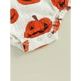 thumbnail image 7 of Wassery My 1st Halloween Outfits Infant Baby Girl Boy Fall Romper Long Sleeve Round Neck Pumpkin Print Loose Jumpsuit 0-24 Months, 7 of 7