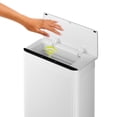 thumbnail image 3 of EKO Brio X Bathroom Trash Can, 2.6 Gallon Plastic Motion Sensor Wastebasket, White with Sample Trash Bags Included, 3 of 9
