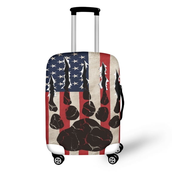 HELLHERO The American Flag Design Convenient Install Suitcase Sleeve for Friends, All Size Breathable Easy Clean Luggage Cover