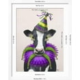 thumbnail image 5 of Art.com Mardi Gras Cow Art Print by Fab Funky, White Frame Wall Art, 32" x 40", 5 of 5