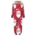 thumbnail image 5 of Odeerbi Christmas Onesie Pajamas for Family Holiday Sleep Jumpsuit Long Sleeve Family Christmas Pajamas Matching Sets Mom Printed Loungewear Jumpsuit Sleepwear Xmas PJs Set Red, 5 of 7