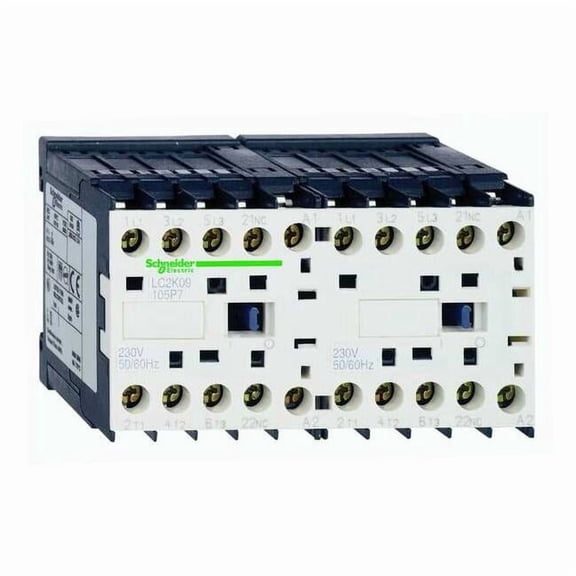 IEC Miniature Magnetic Contactor, 2NC, 120V AC, 3 P, Reversing, Screw Clamp