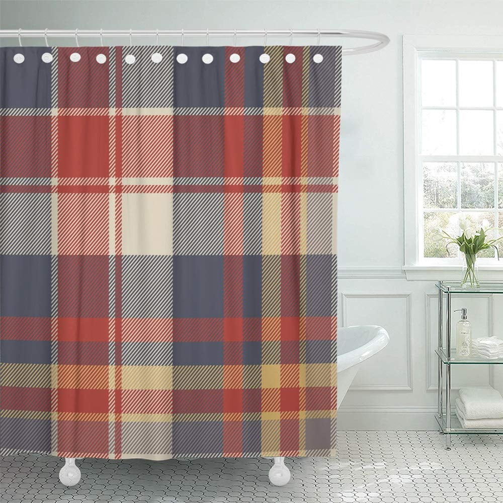 Details about   Plaid Bathroom Curtain Waterproof Shower Curtains For Bathroom Polyester Plaid 