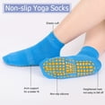 thumbnail image 4 of sixwipe 4 Pairs Non Slip Grip Socks, Anti Slip Socks with Cushion, Full Toe Ankle Fall Prevention Grip Socks, Non Skid Socks for Yoga, Pilates, Dance, Ballet, Women, 4 of 8
