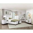 thumbnail image 6 of Desks | Transitional Rustic Writing Desk with 1 Drawer | 42” Wide | White | Wood, 6 of 7