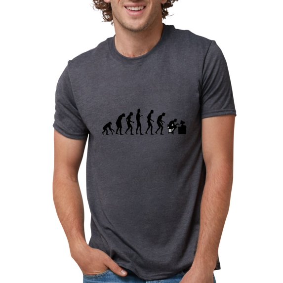 CafePress - Evolution T Shirt - Mens Tri-blend T-Shirt
