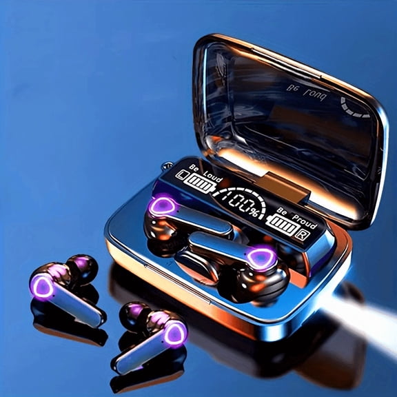 Wireless 5.3 Gaming Earbuds with Power Display, Noise-Canceling Mic, HiFi Sound, USB-C Rechargeable, App Control, Low Latency for PC/Smartphone