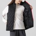 thumbnail image 2 of Chaleco calefactor inteligente con cuello alto y bolsillos para mujer estilo informal holgado para acampar, 2 of 9