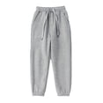 thumbnail image 3 of Ketyyh-chn99 Pantalons Athlétiques pour Garçons Adolescents Pantalons Longs Chauds à Carreaux Rouges pour Garçons et Filles Pyjamas Assortis pour la Famille Vêtements de Maison pour 8-9 Ans, Gris, 3 of 3