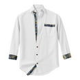 thumbnail image 6 of USNSM Mens Dress Shirts Long Sleeve Button Down Casual Shirts for Men Inner Contrast Formal Business Work Shirt White XL, 6 of 6
