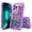 Purple Marble, variant on iPhone 13 Pro Max Case, Rosebono 3in1 Hybird Graphic Designed Gradient Quicksand Glitter Liquid Floating with Frame Bumper Protective Armor Case iPhone 13 Pro Max (Purple Marble)