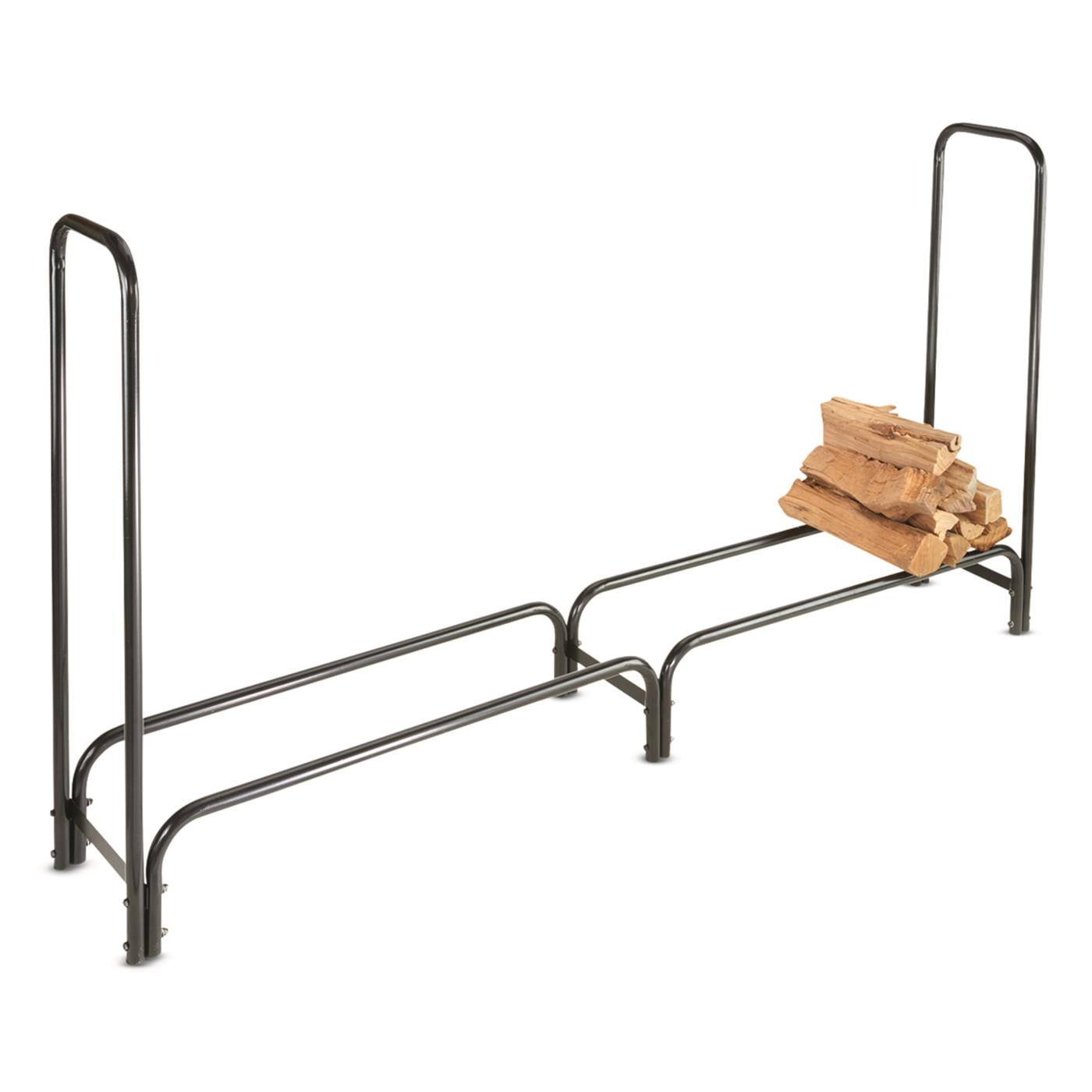 Costway tubular steel log hoop firewood storage rack holder round display new arrivals