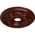 thumbnail image 3 of Ekena Millwork 18"OD x 3 1/2"ID x 2 1/2"P Granada Ceiling Medallion (Fits Canopies up to 6 5/8"), Hand-Painted Brushed Mahogany, 3 of 5