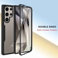 thumbnail image 6 of Dteck Clear Case for Samsung Galaxy S25 Ultra, With Soft PET Screen Protector Full Body Protection Hard PC Back Shell+Soft TPU Bumper Shockproof Rugged Cover, Darkgreen, 6 of 11