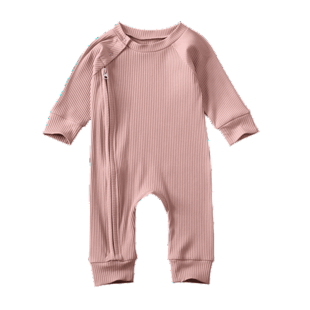

Coduop Newborn Baby Boys Girls Romper Long Sleeve Shoulder Buttons One-Piece Jumpsuit Playsuit