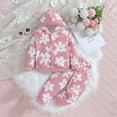 thumbnail image 4 of LYMAYTER 2-6T Toddler Girls Hooded Sweatshirt 2 PCS Outfit Pretty Floral Baby Girls Spring Casual 2 PCS Set, 4 of 10
