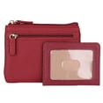 thumbnail image 3 of Julia Buxton Women's Pebble RFID Pik-Me-Up Large ID Coin Card Case, Red, 3 of 8
