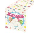 thumbnail image 2 of Chemin de Table de Pâques, Drapeau de Table de Pâques, Nappe en Lin Imprimée Lapin Œuf Petit Gnome, 1x Chemin de Table en Liquidation, 2 of 9